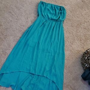 💚💚 teal DEB high-low summer dress